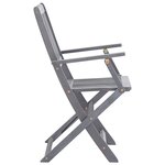Vidaxl chaises pliables d'extérieur 6 pièces bois d'acacia solide