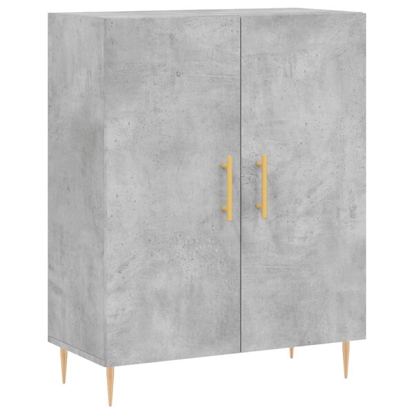 vidaXL Buffet gris béton 69 5x34x90 cm bois d'ingénierie
