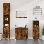 vidaXL Armoire de bain chêne fumé 65x33x60 cm bois d'ingénierie