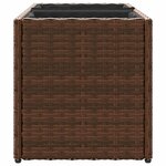 vidaXL Jardinière avec 2 pots marron 72x30x32 cm résine tressée