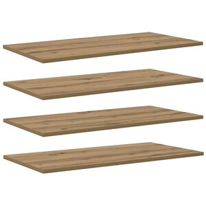 vidaXL Planche d'étagère à livres 4 Pièces Marron 100 x 40 x 1.5cm