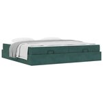 vidaXL Cadre de lit Vert foncé 200 x 200 cm Velours