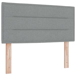 vidaXL Tête de lit LED avec des lumières à LED Gris clair 90 cm tissu