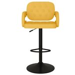 vidaXL Tabourets de bar lot de 2 jaune moutarde tissu