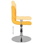 vidaXL Tabouret de bar pivotant Jaune Tissu