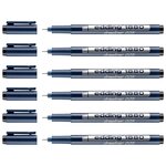 Feutre Fin de Précision 1880 Pointe Calibrée Noir (0.05) 0 2 mm x 6 EDDING