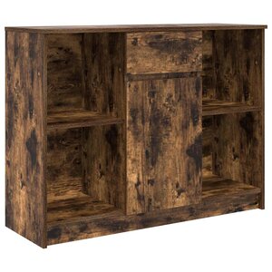vidaXL Buffet avec tiroir chêne fumé 101x35x76 cm bois d'ingénierie