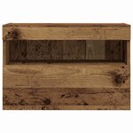 vidaXL Meuble TV mural Montage mural 2 Pièces Bois ancien 60 x 30 x 40 cm