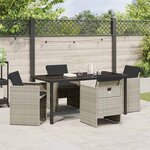 vidaXL Ensemble de salle à manger pour jardin 5 Pièces Gris clair