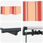 vidaXL Auvent Rétractable Multicolore 250 x 200 cm