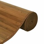 vidaXL Tapis carré marron 100x100 cm bambou