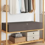 vidaXL Boîte de rangement 6 Pièces Gris 90 x 48 x 15 cm Tissu intissé
