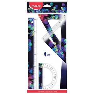 Maped Kit de géometrie DEEPSEA PARADISE  4 pièces