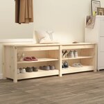vidaXL Banc à chaussures 160x36 5x50 cm Bois de pin massif