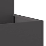 vidaXL Cache-pot de jardin Noir 100 x 100 x 48 cm Acier
