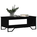 vidaXL Table basse noir 100x51x40 cm bois d'ingénierie