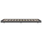 vidaXL Cadre de lit Gris 75x190 cm Bois de pin massif