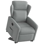 vidaXL Fauteuil inclinable Gris clair Tissu