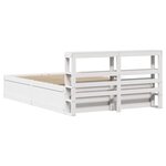 vidaXL Cadre de lit avec tête de lit blanc 160x200 cm bois pin massif