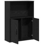 vidaXL Bibliothèque chêne noir 60x24x85 cm bois d'ingénierie