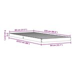 vidaXL Cadre de lit surélevé Blanc 80 x 220 cm Bois de pin massif