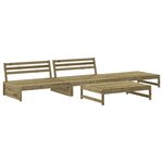 vidaXL Salon de jardin 4 Pièces bois de pin imprégné