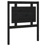 vidaXL Tête de lit Noir 80 5x4x100 cm Bois massif de pin