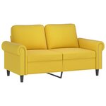 vidaXL Ensemble de canapés 4 Pièces avec coussins jaune velours