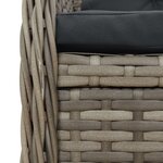 vidaXL Ensemble à manger de jardin 5 Pièces coussins gris résine tressée