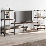vidaXL Meuble TV chêne marron 206 5x28 5x95 cm bois d'ingénierie