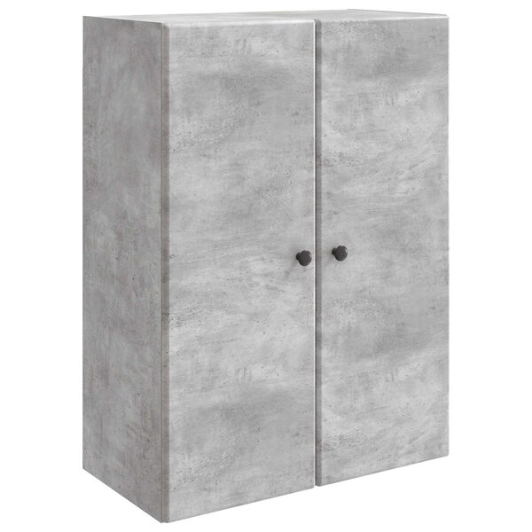 vidaXL Armoire Murale Gris béton 66 x 34 5 x 90 cm Bois d'ingénierie
