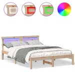 vidaXL Cadre de lit Marron 120 x 190 cm Bois massif en pin