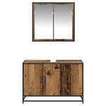 vidaXL Ensemble de mobilier de salle de bain 2 Pièces Bois Ancien