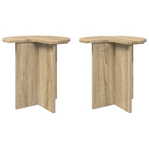 vidaXL Table d'appoint 2 pièces Chêne Sonoma Ø 39 x 38 cm