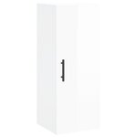 vidaXL Buffet haut Blanc brillant 34 5x34x180 cm Bois d'ingénierie