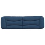 vidaXL Coussin de tête de lit Hvar bleu 180 cm tissu