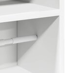 vidaXL Meuble de salle de bain avec porte-rouleau blanc 20 5x22x90 cm