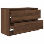vidaXL Meuble TV chêne marron 80x35x54 cm bois d'ingénierie