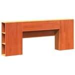 vidaXL Tête de lit avec rangement cire marron 180cm bois massif de pin