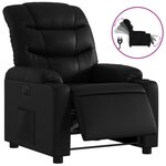 vidaXL Fauteuil inclinable électrique Noir Similicuir