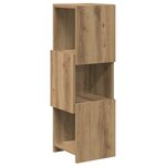 vidaXL Meuble d'angle Blanc 25 5x25x80cm Bois d'ingénierie