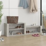 vidaXL Armoire à chaussures Gris béton 150x35x45 cm Bois d'ingénierie