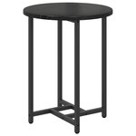 Table d'appoint vidaXL 2 Pièces Noir Chêne Ingénierie Bois et Métal