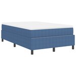 vidaXL Lit à ressorts avec matelas en bleu  120 x 200 cm  velours côtelé.