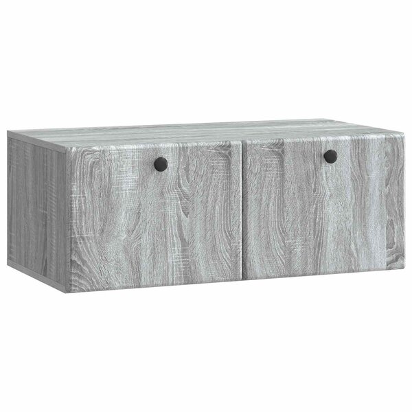 vidaXL Meuble TV mural 78 5 x 41 x 30 cm Sonoma gris Bois d'ingénierie