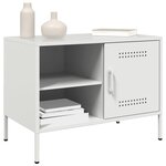 vidaXL Meuble TV blanc 68x39x50 5 cm acier