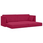 vidaXL Canapé-lit au sol Bordeaux 213 x 70 x 77 cm Velours