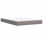 vidaXL Sommier à lattes de lit avec matelas Taupe 140x190 cm Tissu