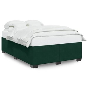 vidaXL Cadre de lit sans matelas vert foncé 160x200 cm velours
