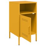 vidaXL Tables de chevet 2 Pièces jaune moutarde 36x39x68 cm acier